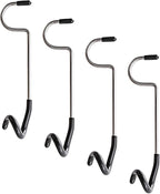 4pcs Stainless Steel Camping Light Hooks Portable Metal Pole Hooks Black Tent Lantern Hangers Multifunctional Outdoor Camping Accessories for Hiking and Backpacking