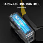 LED Glasses Rechargeable Headlight with Motion Sensor and Touch Control, 5 Modes USB C Lighted Glasses for Running Camping, Fishing, Cycling, Hiking, Hands-Free Lighting (Yellow)