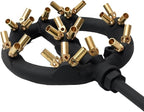 Propane Gas Outdoor Jet Burner with 23 Brass Tips and Regulator for Camping, Turkey, and Stove Buddy Cooking JB-23LP(Propane Gas 23 Tips & Regulator)