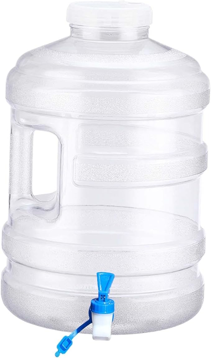 Generic Water Container Water Jug Dispenser Water Tank Can 15L Water Bucket with Faucet for Camping Picnic Hiking Washing Hand Car, 26cmx26cmx40cm, White