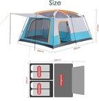 Outdoor Tent, Camping Tent 6 Person, Family Tents for Camping Waterproof, Tent with Living Room and Separate Rooms, 4 Season Tents Big Family Shelter