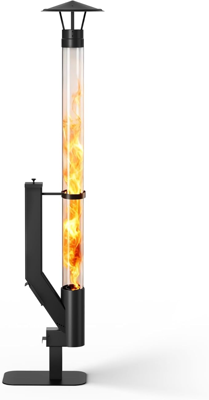 yoyomax Pellet Patio Heater, Outdoor Pellet Heater, Portable Wood Pellet Fire Pit with Ash Tray Patio Rocket Stove for Backyard Camping Garden Balcony, PH03