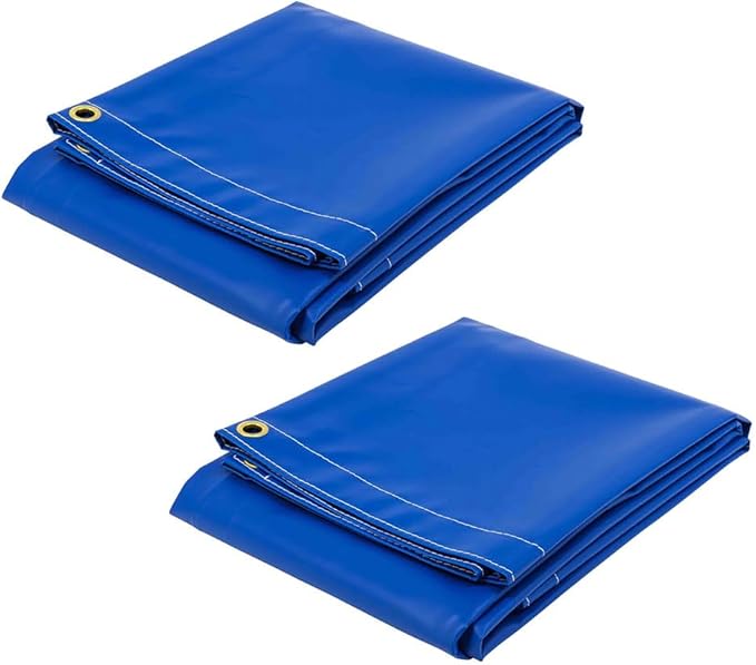 Mytee Products (2 Pack) 10' x 12' Heavy Duty Blue 18oz Vinyl Utility Tarp Waterproof, Multipurpose, Cars, Boats, Campers, Pool Cover, Tent