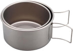 Camping Cookware Outdoor Camping Portable Pure Titanium Bowl Set Pot Tableware Foldable Camping Cooker Survival Gear