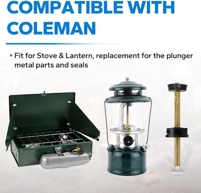 Stove & Lantern Part for Coleman, Pump Repair Kit Plunger Comaptible with Coleman Camping Stoves and Dual Fuel Lanterns - Lantern Replacement Part Pump Plunger 242J5201 4 Inch Long