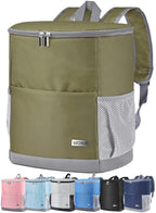 Insulated Cooler Backpack Outdoor - Leak Proof Backpack Cooler 30 Cans, Waterproof Lightweight Cooler Bag for 12h Hot/Cold Retention - Soft Cooler for Travel, Camping, Beach, Lunch