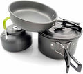 Camping Utensils Dishes Cookware Set Picnic Hiking Titanium Alloy Pot Outdoor Tourism Tableware