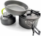 Camping Utensils Dishes Cookware Set Picnic Hiking Titanium Alloy Pot Outdoor Tourism Tableware