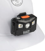 Klein Tools 56048 Rechargeable LED Headlamp, Adjustable Fabric Strap, 400 lms, All-Day Runtime, for Work, Running, Outdoor Hiking