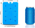 BLUE ELE Reusable Ice Packs for Lunch Boxes and Coolers, 4 Pack Slim & Lightweight Freezer Packs, Long Lasting Ice Blocks for Camping, Picnic, Work or School, MultiColored