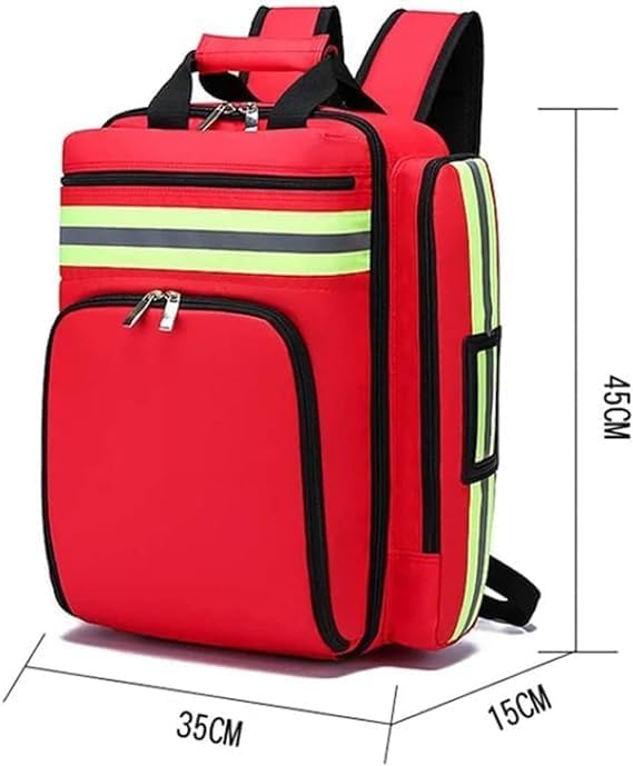 Empty First Aid Backpack Camping Emergency, Medical Bag Responder Storage Survival Trauma for Hiking(A02)