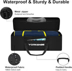 Camping Tent Bag, 28x11 Inch Tent Storage Replacement, 1680D Heavy Duty Waterproof Zipper Travel Duffel Sports Equipment Bag, with Large Mouth and Padded Handles (1)