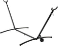 ONCLOUD 9 FT Hammock Stand Only, Heavy Duty Adjustable Indoor Outdoor Space Saving Steel Stand with Carrying Case, Universal Hammock Stand with 450 Pounds Capacity for Garden (Black w/Wheel)