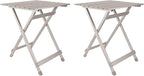Camco 2 Pack Large Durable Aluminum Fold Away Design Multi Use Outdoor Sidetable