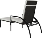 Outdoor Chairs Camping Chairs Beach Chair Patio Furniture Sun Lounger with Footrest PE Rattan Brown for Patio, Poolside, Beach,Camping