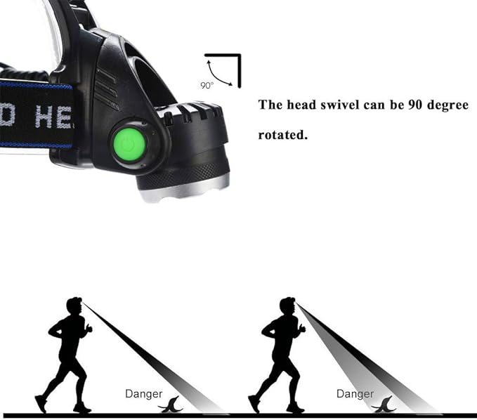 WINDFIRE Green Light Headlamp, Hunting Headlamps Rechargeable, Super Bright LED Zoomable Headlight Motion Sensor for Hog Coyote Varmint