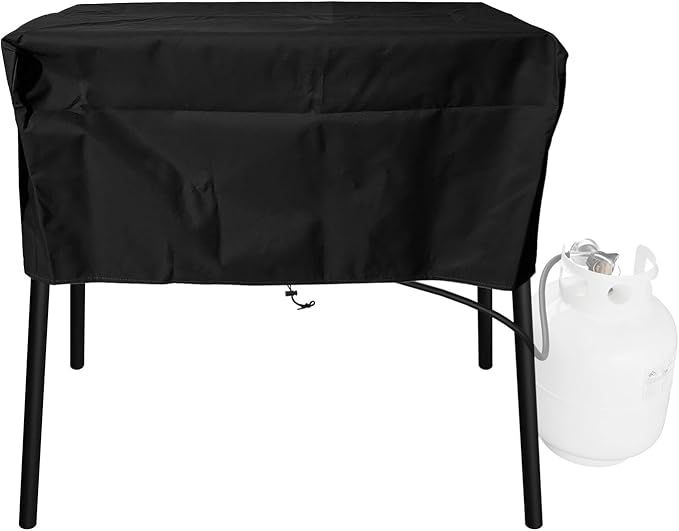 Patio Stove Cover for Camp Chef 2 Burner Waterproof Outdoor Cooking Stoves Covers 34.5 Inch UV Resistant Fits EX60LW, EX-60, DC-60LW, OSD-60LW, YK60LW, EX280LW Black WC007, 34.5L*16W*16H inch