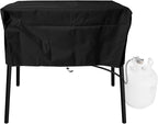 Patio Stove Cover for Camp Chef 2 Burner Waterproof Outdoor Cooking Stoves Covers 34.5 Inch UV Resistant Fits EX60LW, EX-60, DC-60LW, OSD-60LW, YK60LW, EX280LW Black WC007, 34.5L*16W*16H inch