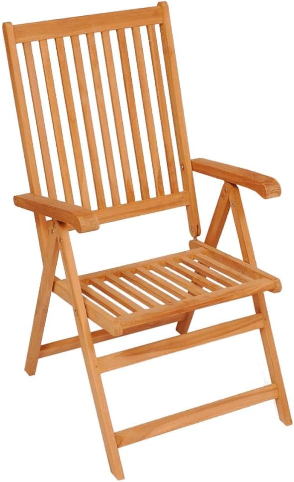 Reclining Patio Chairs with Cushions 8 pcs,Outdoor Folding Chair,Lounge Chair,Portable Camping Chair,Tanning Chairs for Outside,Garden Chair,for Outdoor Patio, Campsite, or Yard,Solid Teak Wood