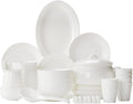 Milky White Porcelain Tableware Set Home Simplicity Combination Tableware Set of Bowls Dessert Plates Soup Plates Dinner Plates 69 Piece Set