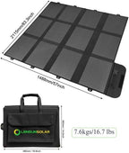 LENSUNSOLAR 300W Solar Blanket Complete Kit Ready to Charge Battery and Solar Generator Portable Lightweight for Camping