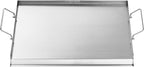 VEVOR Stainless Steel Griddle, 23x16 inch Universal Flat Top Rectangular Plate, Gas Grill Griddle for BBQ Grill, Teppanyaki, Portable Family Cookware with Handle, for Camping Tailgating Party