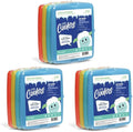 Cool Coolers by Fit & Fresh 4 Pack Slim Ice Packs, Quick Freeze Space Saving Reusable Ice Packs for Lunch Boxes or Coolers, Multi Colored, 3 Packs of 4