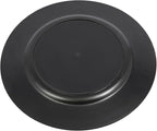 100 PCS Charger Plates Bulk, 13 Inch Decorative Round Dinner Plates, Plastic Dinner Chargers Bulk Serving Plate for Birthday Parties, Holidays, Weddings (Black)