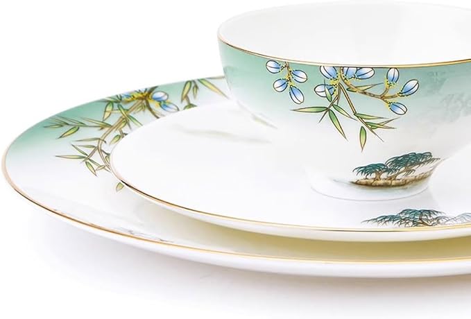 Camping Plates Chinese Bone China Dinner Plates and Tableware Home Dining and Decorative Plate