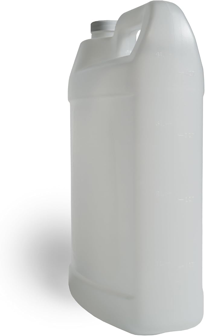 FastRack 1 Gallon Water Jug (Pack of 4) | F-Style Reusable Plastic Jug with lid for Liquids | Heavy-Duty Water Container for Storage, Camping | BPA-Free Gallon Jugs with Lid
