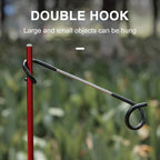 Alnicov 2-in-1 Camping Hook Hanger and Lantern Lamp Hanger for Tent Poles, Fishing, Camping, Travelling, Adventure, Black