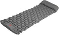 Inflatable Camping Mats Air Mattress with Pillow, Self-Inflating Sleeping Pad, Portable Outdoor Tourist Mat for Hiking Climbing Backpacking Tent(145mm Silver)