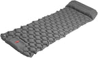 Inflatable Camping Mats Air Mattress with Pillow, Self-Inflating Sleeping Pad, Portable Outdoor Tourist Mat for Hiking Climbing Backpacking Tent(145mm Silver)