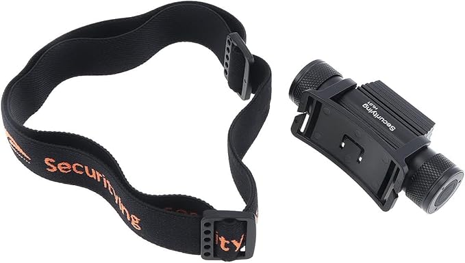 SecurityIng Elastic Headband Adjustable Headlight Strap with 400mm Head Fastening Strap for 22mm - 26mm Headlight Bracket, Nylon Headlamp Straps (2pack)