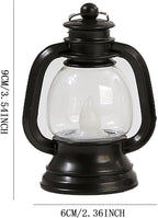 12 Pcs Mini Lanterns Decorative with LED Candle for Western Cowboy Xmas Home Decor Small Hanging Lantern Ornaments Camping Table Centerpiece Vintage Lantern Ornament