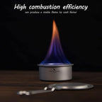iBasingo Mini Titanium Spirit Stove Alcohol Heater Wood Burner with Stand Outdoor Camping Hiking Backpacking Furnace Tourist Cooker Survival Trekking Hiking Supplies (Ti2011C)