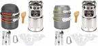 Camping Stove Outdoor Cookware Mess Kit Outdoor Folding Wood Stove Camping Pot Set Bowls Spoon Tableware Cooking Set (Color : A) (C)