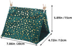 Miniature Camping Tent Model for Dollhouse Decor 2 Pieces Small Doll Tent Accessories 7.87X5.90X4.72 Inch Tiny House Decor Outdoor Scene Photography Props