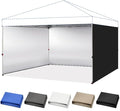 CROWN SHADES 12x12 Canopy Sidewalls (4pck) - Side Walls 12x12, Sidewalls for Canopy - Tent Accessories, Black
