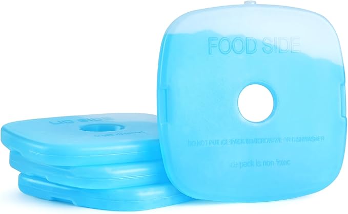 JMEXSUSS Reusable Ice Packs for Cooler, Long Lasting Breastmilk Bottle Storage, Freezer Packs Can Cooler for Lunch Boxes, Beer Soda, Camping