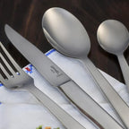 Opinel Perpétue Flatware Collection, Timeless and Elegant Stainless Steel Construction, Dishwasher Safe, Designed in France, Made in Portugal (4 Piece Table Spoon Set)
