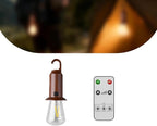 Solar Camping Lights USB Rechargeable Tent Hanging Light Bulb,Portable Outdoor Vintage LED Camping Light,Pendant Emergency Lighting Lantern for Hiking,Backpacking,Fishing,Emergency Outage(Flat bottom)