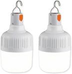 LED Camping Light, 800 lumens, Powered by Rechargeable Batteries, White Portable Pendant Lights, Waterproof (2.2IN-2)