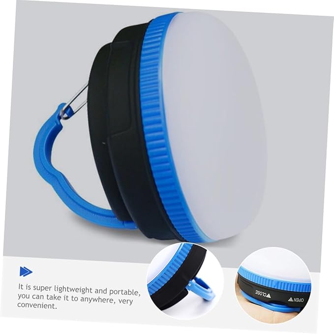 Generic Portable LED Camping Tent Hanging Light Outdoor Emergency Lamp for Hiking Backpacking Fishing Lightweight Battery-Powered Blue Outdoor Tent Lamp