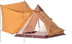 GeRRiT Family Camping Tent Large Waterproof Double Layer Pyramid Tipi Tent Camping Mongolian Yurt Tent for Picnic Festival