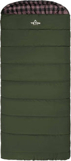 TETON Sports Deer Hunter Sleeping Bag, Warm and Comfortable Camping Sleeping Bag, Teton Tough Canvas Shell for Camping, Hunting, and Cold Weather