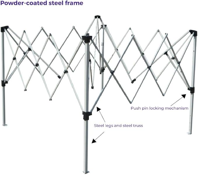 Impact Canopy 040000003 Slant Leg Canopy, 10' x 10', Blue-No Sidewall