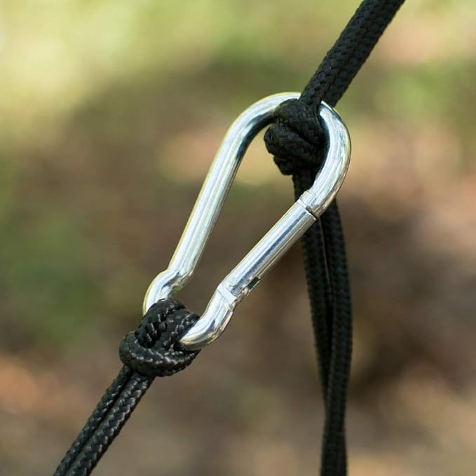 Fox Outfitters Neolite Double Camping Hammock - Lightweight Portable Nylon Parachute Hammock for Backpacking, Travel, Beach, Yard. Hammock Straps & Steel Carabiners Included (Khaki/Olive Green)