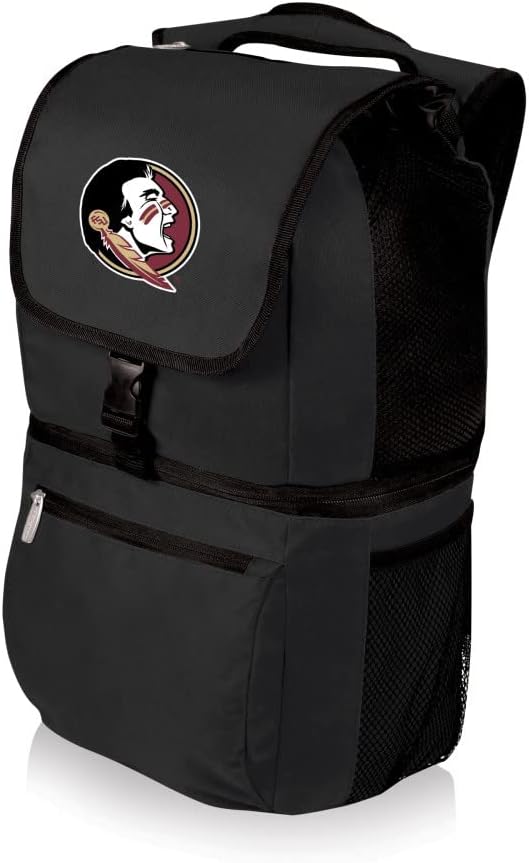 Picnic Time NCAA Zuma Backpack Cooler, Black, 19 x 11 x 7 in