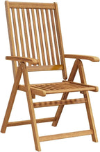 vidaXL - Patio Folding Chairs 6 Pcs - Camping Garden Lawn Chair - Solid Acacia Wood - Adjustable and Foldable - Brown Retro Style - 22.4" x 27.2" x 43.7"